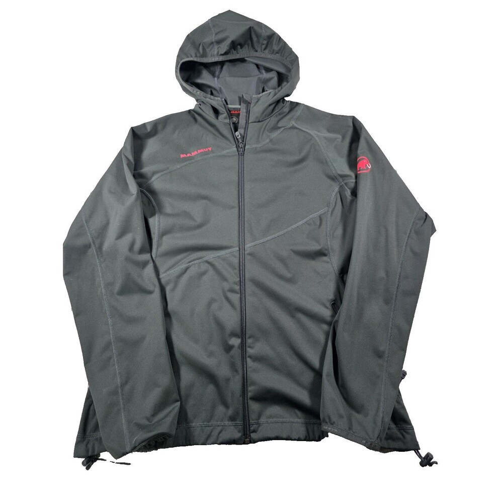 Mammut Womens Size M Medium Gray Windstopper Softshell Hooded Jacket